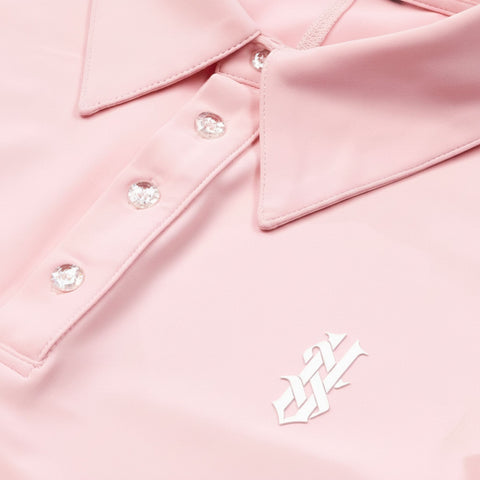 W Golf Liaison SS Polo mit Swarovski Kristallen Ro Damen