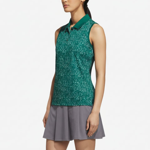 Ultimate365 Printed Sleeveless Polo Damen