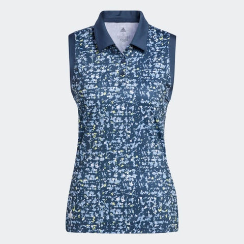 Ultimate365 Printed Sleeveless Polo Damen