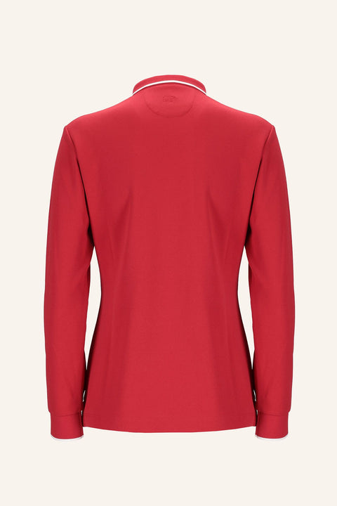 Piquet Knit Poloshirt Damen