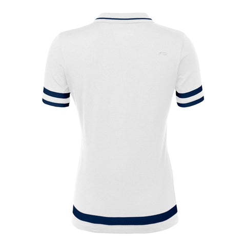 Tana SS Polo White/Atlanta Blue Damen