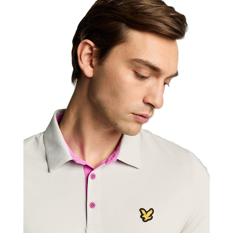 Contrast Placket Polo Shirt Herren