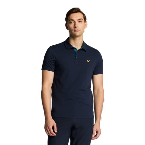 Contrast Placket Polo Shirt Herren