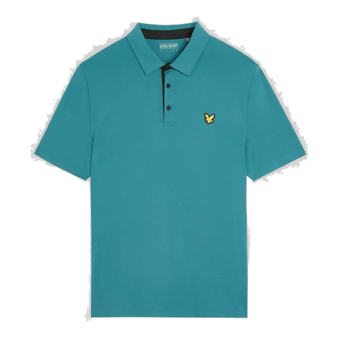 Contrast Placket Polo Shirt Herren