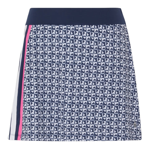 Geo Printed Side Blocked Skort Damen