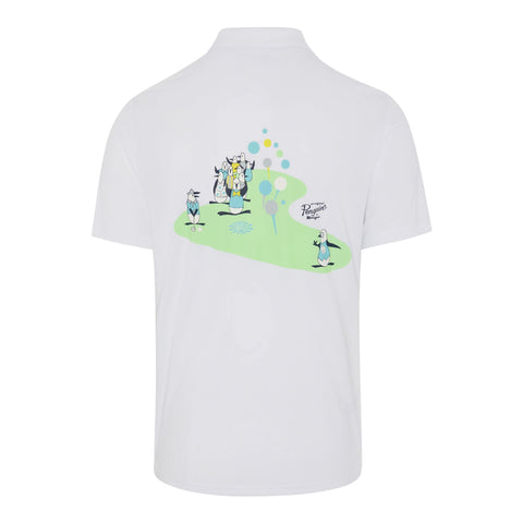 Quiet Please Graphic Oxford Polo Herren