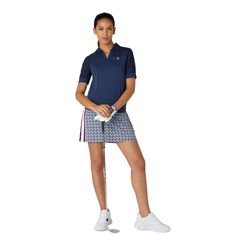 Mesh Blocked Polo Damen