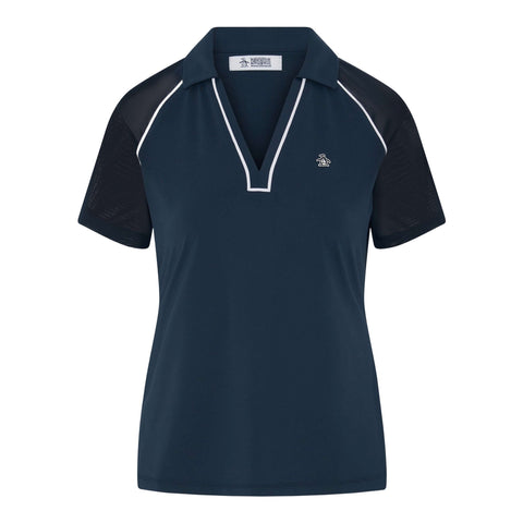V-Neck Colour Polo Damen