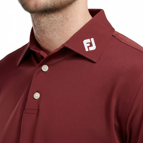 Pique Solid Polo "DCC"-Logo Golf Shirt Herren