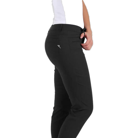 Schwarze, eng anliegende Damensporthose mit schlanker Passform