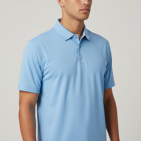 Pique Solid Stretch Polo Herren