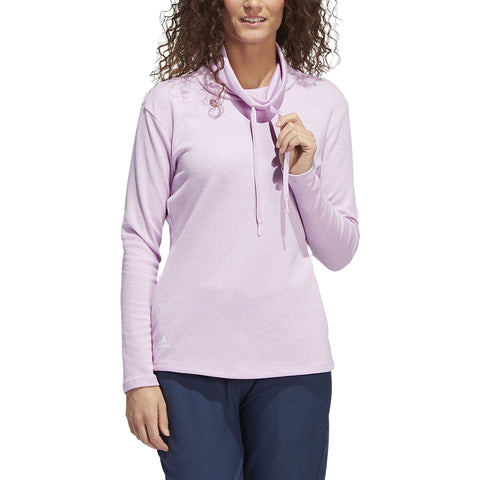 Melange High Mock Golf Pullover Damen