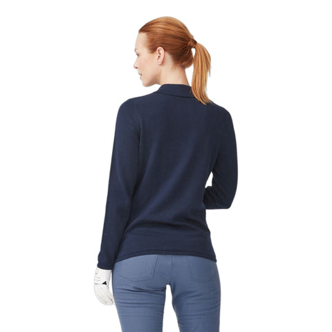 Knitted Langarm Polo Damen