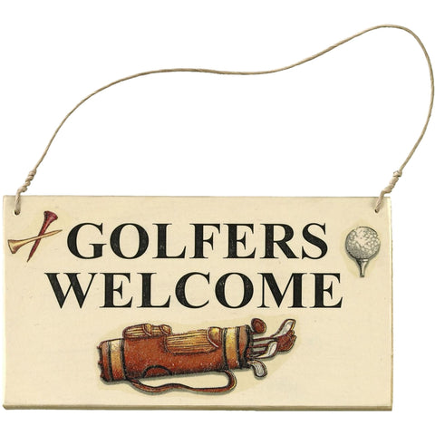 Türschild Golfers Welcome