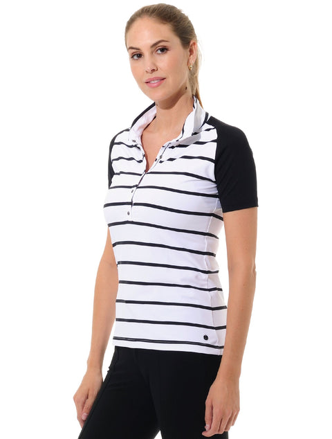 Sailor Print Golf Polo Damen