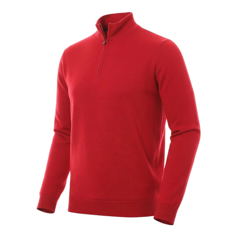 Wool Blend Lined 1/2 Zip Pullover Herren